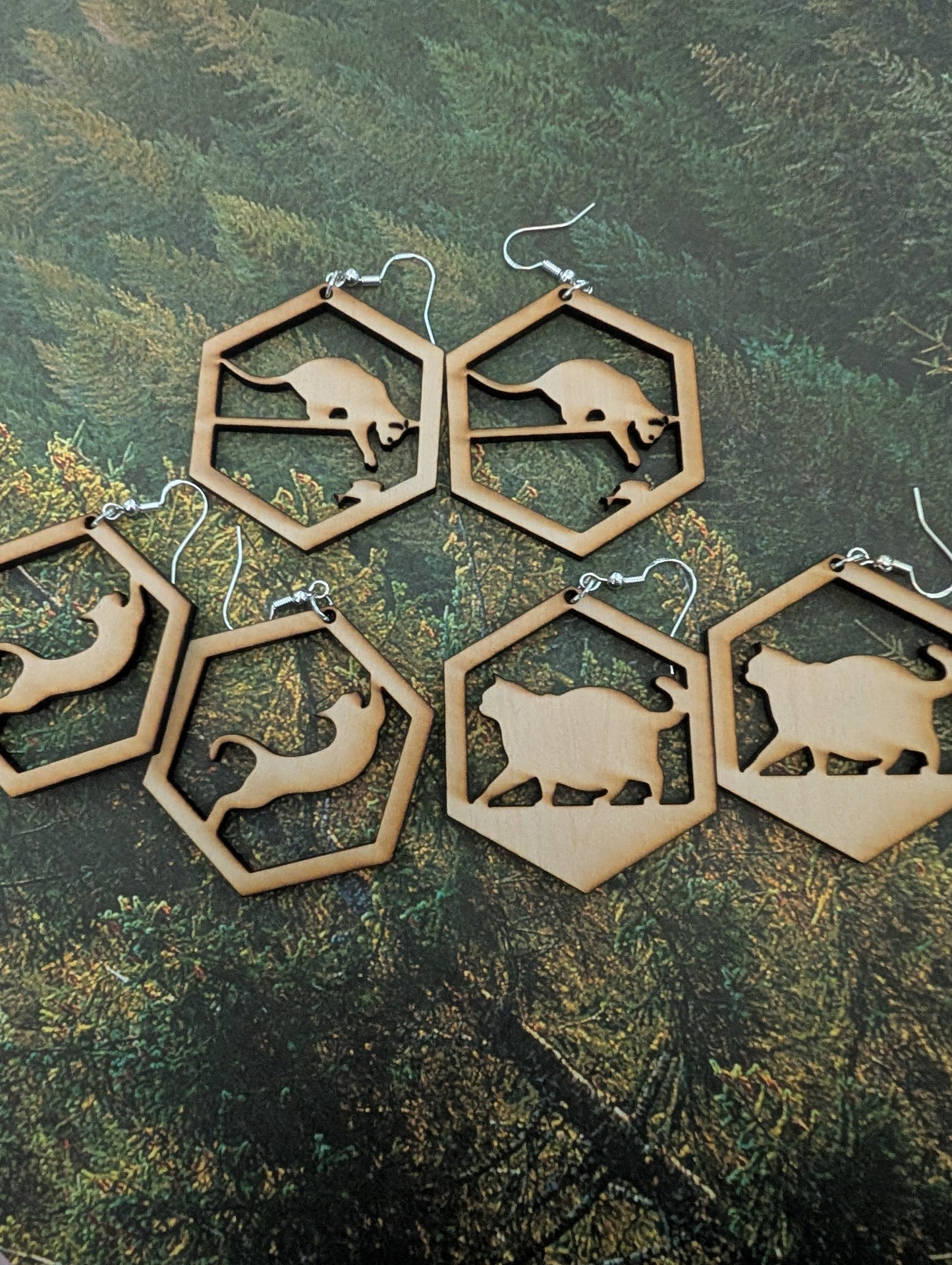 Cat Dangle Earrings